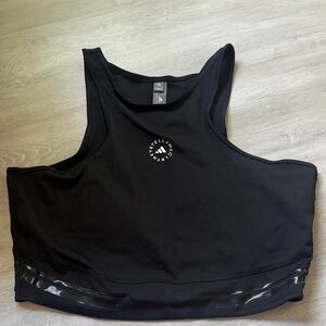 Adidas X Stella McCartney Black Sports Crop Top sports bra size XL